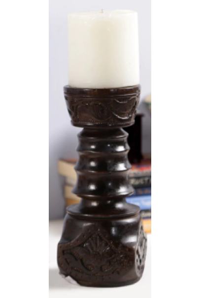 WOODEN CANDLE HOLDER (BROWN) WOODEN CANDLE HOLDER (BROWN)